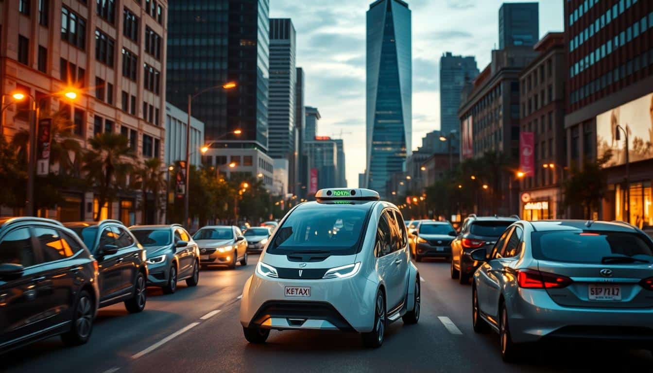 Robotaxi im Straßenverkehr